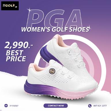 รหัสสินค้า XZ414 ไม้กอล์ฟพรีเมี่ยม!!! ราคาถูกที่สุดในประเทศไทย!!! PGA GOLF Golf Shoes Women Waterp